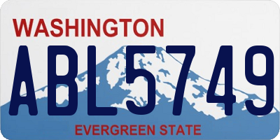 WA license plate ABL5749