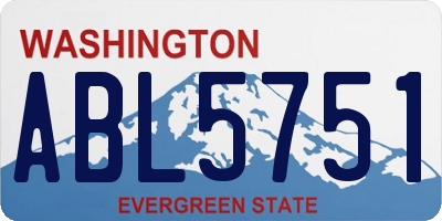 WA license plate ABL5751
