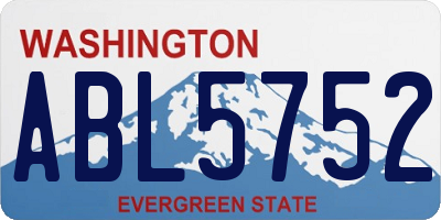 WA license plate ABL5752