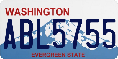 WA license plate ABL5755