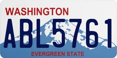 WA license plate ABL5761