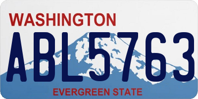 WA license plate ABL5763