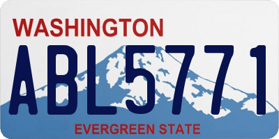 WA license plate ABL5771