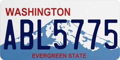 WA license plate ABL5775