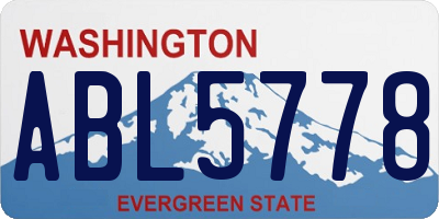 WA license plate ABL5778