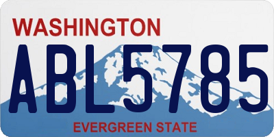 WA license plate ABL5785