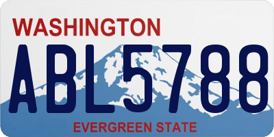 WA license plate ABL5788