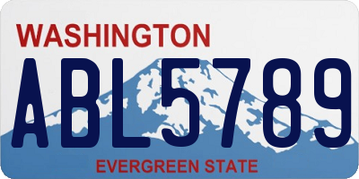 WA license plate ABL5789