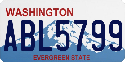 WA license plate ABL5799