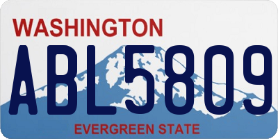 WA license plate ABL5809