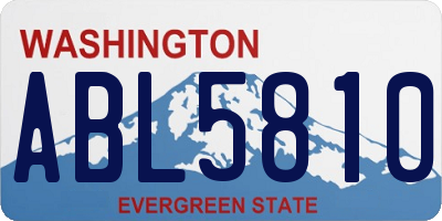 WA license plate ABL5810