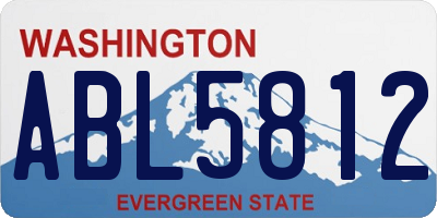 WA license plate ABL5812