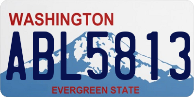 WA license plate ABL5813