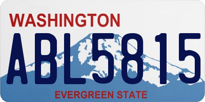 WA license plate ABL5815