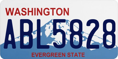 WA license plate ABL5828