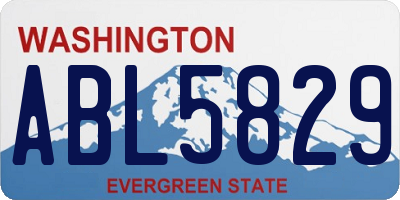 WA license plate ABL5829