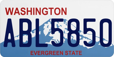 WA license plate ABL5850