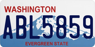 WA license plate ABL5859