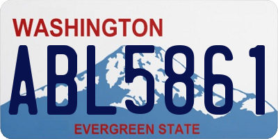 WA license plate ABL5861