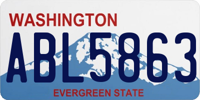 WA license plate ABL5863