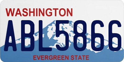 WA license plate ABL5866