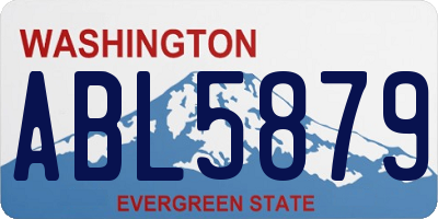 WA license plate ABL5879