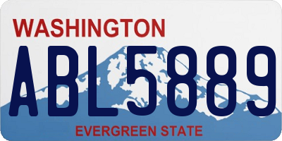 WA license plate ABL5889