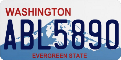 WA license plate ABL5890