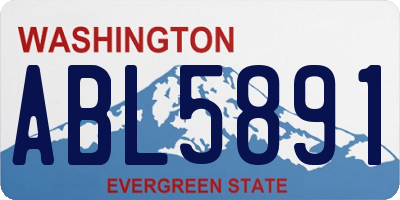 WA license plate ABL5891