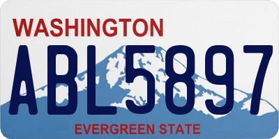 WA license plate ABL5897