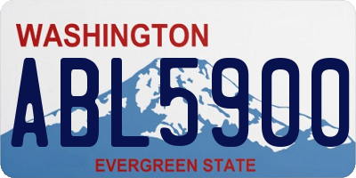 WA license plate ABL5900