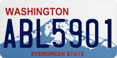 WA license plate ABL5901