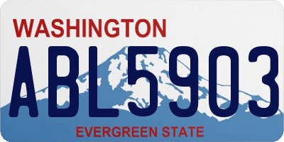 WA license plate ABL5903