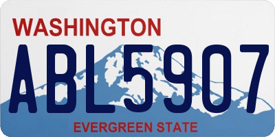 WA license plate ABL5907