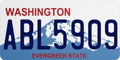 WA license plate ABL5909
