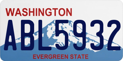 WA license plate ABL5932