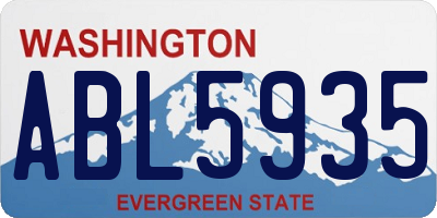 WA license plate ABL5935