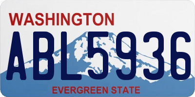 WA license plate ABL5936