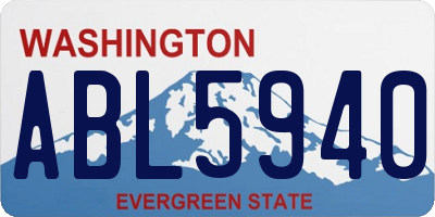 WA license plate ABL5940