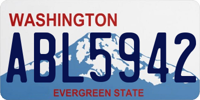WA license plate ABL5942