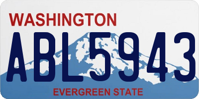 WA license plate ABL5943