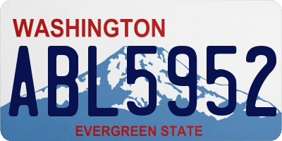 WA license plate ABL5952