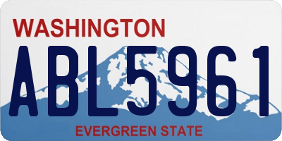 WA license plate ABL5961
