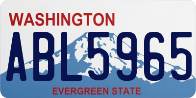 WA license plate ABL5965