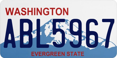 WA license plate ABL5967