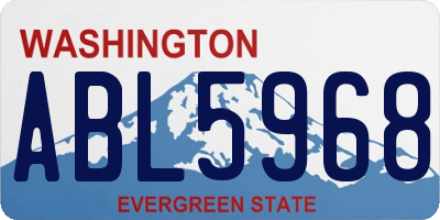 WA license plate ABL5968