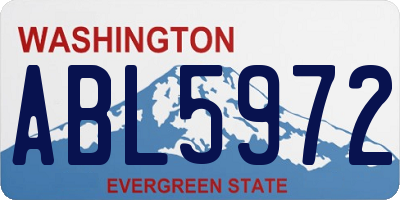 WA license plate ABL5972
