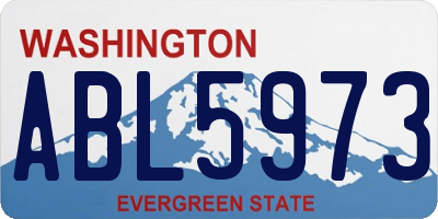 WA license plate ABL5973