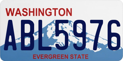 WA license plate ABL5976