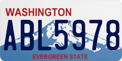 WA license plate ABL5978